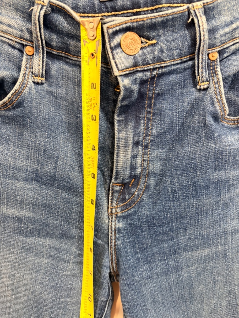 MOTHER Down Low Weekender Heel Jeans 27 Petite 25" Inseam - Picture 6 of 11